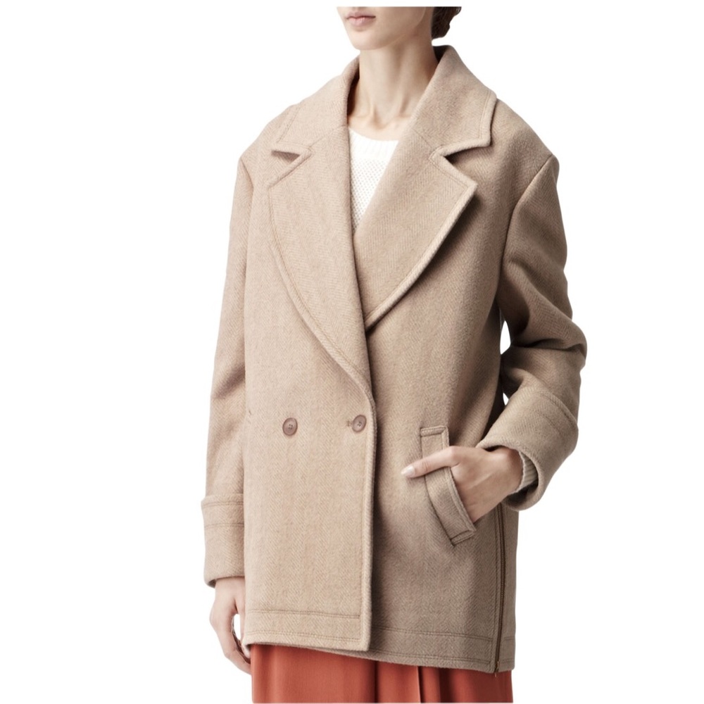 Reiss beige Oversized Jacket